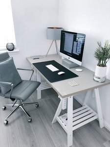 Solid Oak Office Desk — 140x70cm